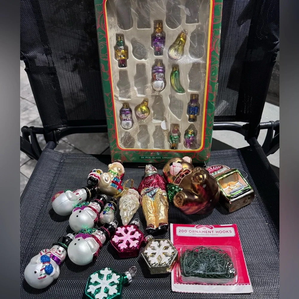 Radko Adler Dept 56 Christmas Snowman‎ Santa Mercury Glass Cowboy Slots Teddy